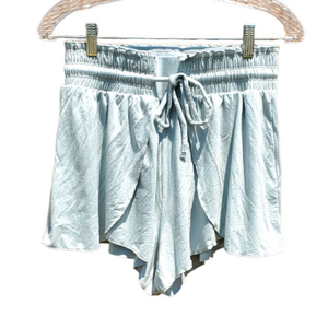 HALARA Frill Highwaist Elastic Waistband Drawstring Flowy Shorts Small‎ NWT